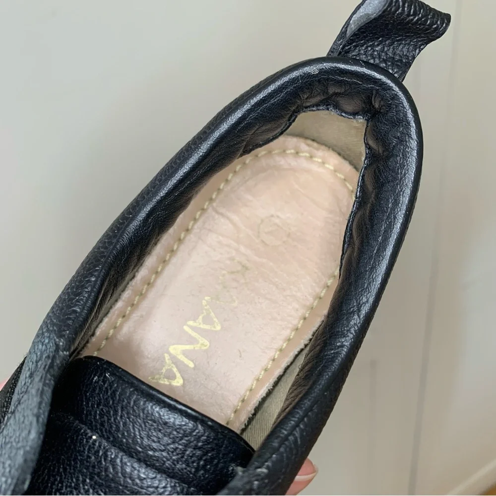 Kaanas Black Slip On Shoe Size 7